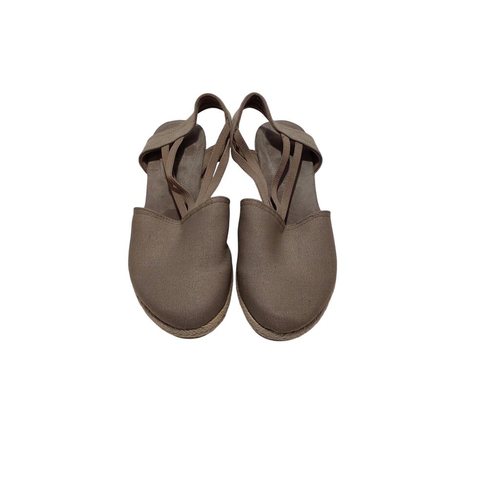 womens studio works comfort strapped wedge size 9